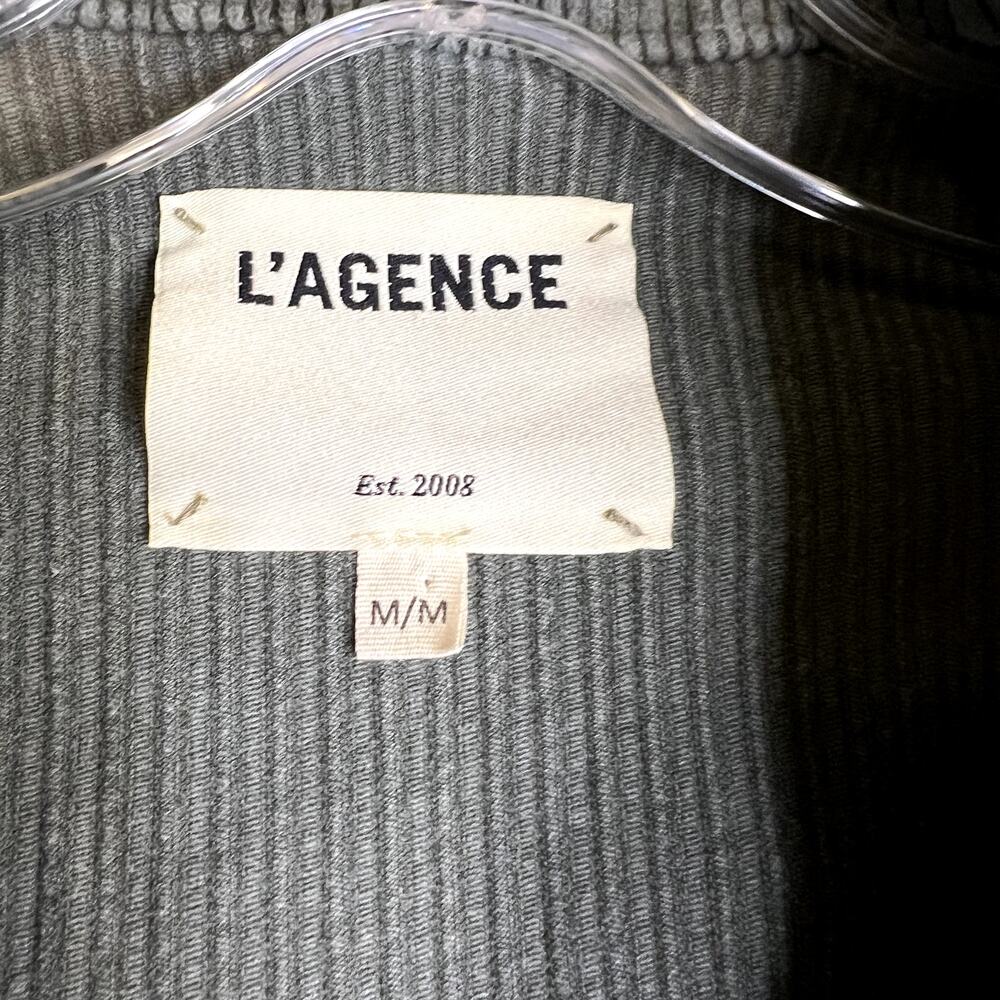 l’agence wayne corduroy green jacket size M cotton - Picture 4 of 8